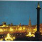 Postcard Trafalgar Square Nelson's Column National Gallery Floodlit London UK