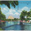 Postcard Venetian Waterway Miami Beach Florida 1954