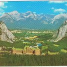Alberta Postcard Banff Springs Hotel & Bow Valley Tunnel & Sulphur Mountain New