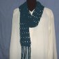 NWOT Lion Brand Teal Suede Girl Womens Yarn Scarf