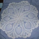 NWOT 30" White Crochet Pinapple Tablecover Doily