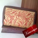 Bridesmaid Gift Clutch Embroidery Handmade Tab Organizer Wallet w/Shoulder Strap