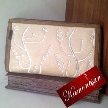 Bridesmaid Gift Clutch Embroidery Handmade with Shoulder Strap Wallet Organizer