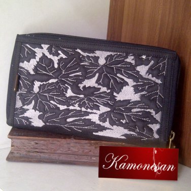 Women Gadget Organizer Phone Wallet Handmade Embroidery With Shoulder Strap