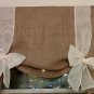 Handmade Tie Up Burlap Valance