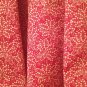 Handmade Natural Burlap Valance With Red Cotton Ruffle Skirt And Lace Trim