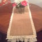 Handmade Burlap Table Top Ir Runner, Cute Vintage Look