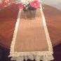 Handmade Burlap Table Top Ir Runner, Cute Vintage Look