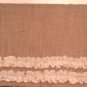 Handmade Burlap Natural Valance Window Treatment with 2tires Off White Burlap