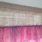 Handmade  Natural BurlapValance With Red Gingham 2tires Of Ruffles
