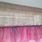 Handmade  Natural BurlapValance With Red Gingham 2tires Of Ruffles