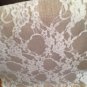 Handmade Natural Burlap Covered With White Lace Table Runner
