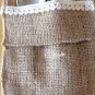 Handmade Set of 6 Burlap And Lace Utensil Holders
