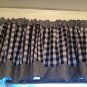 Handmade Black Gingham Valance