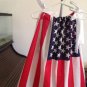 Handmade100%Cotton American flag pillowcase dress 4-5