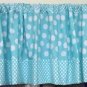 Handmade Teal polka dots Valance