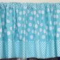 Handmade Teal polka dots Valance