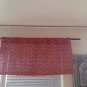 Habdmade Red Lace Covered Burlap  Valance