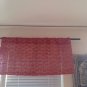 Habdmade Red Lace Covered Burlap  Valance