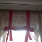 Handmade Tie Up Burlap Valance With Big Red Bow Happy Holidays Pack 5