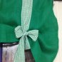 Green Handmade Burlap Valance