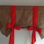 Handmade Tie Up Burlap Valance With Big Pumkin Colore Bow Happy Fall'Y all