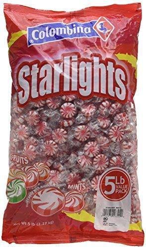 Colombina Peppermint Starlight Mints, 5-Lb Bag BULK