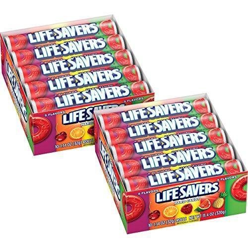 Life Savers 5 Flavors Hard Candy Rolls, (Pack of 20)