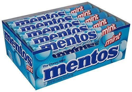 Mentos Chewy Mint Candy Roll, Mint, Easter Basket Candy, 1.32 ounce/14 Pieces (P