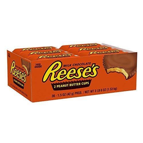 REESE'S Peanut Butter Cup, Milk Chocolate Covered Peanut Butter Cup Candy, 1.5 O