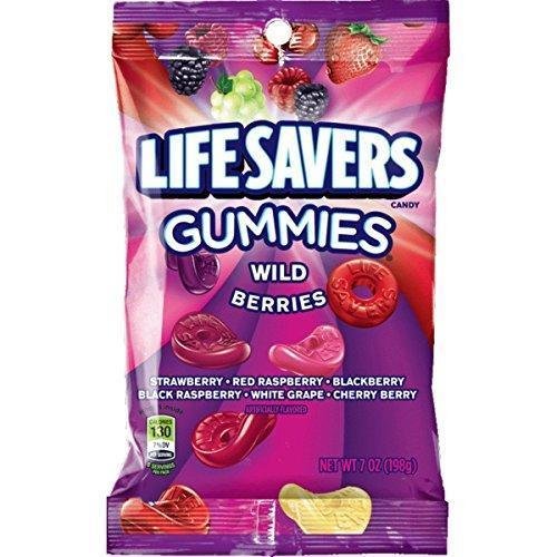 Life Savers Wild Berries Gummies Candy Bag, 7 ounce (12 Packs)