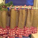 Burlap cafe style  curtain