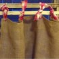 Burlap cafe style curtain