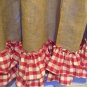 Burlap cafe style curtain