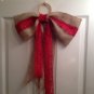 Burlap and red Lace bow