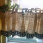 Burlap Caffe Style with black& white gingham and matching ties