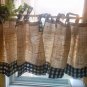 Burlap Caffe Style with black& white gingham and matching ties