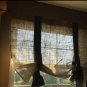 Black chambray and burlap valance