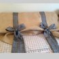 Black chambray and burlap valance