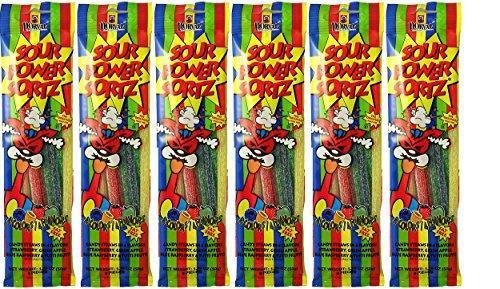 Sour Power Sortz Assorted Individually Wrapped Straws 6-Pack (Sortz Assorted, 6-