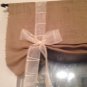 Handmade Burlap Tie Up Valance with very pretty long straps to gather up and for