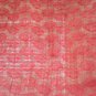 Burlap coverd red lace valance