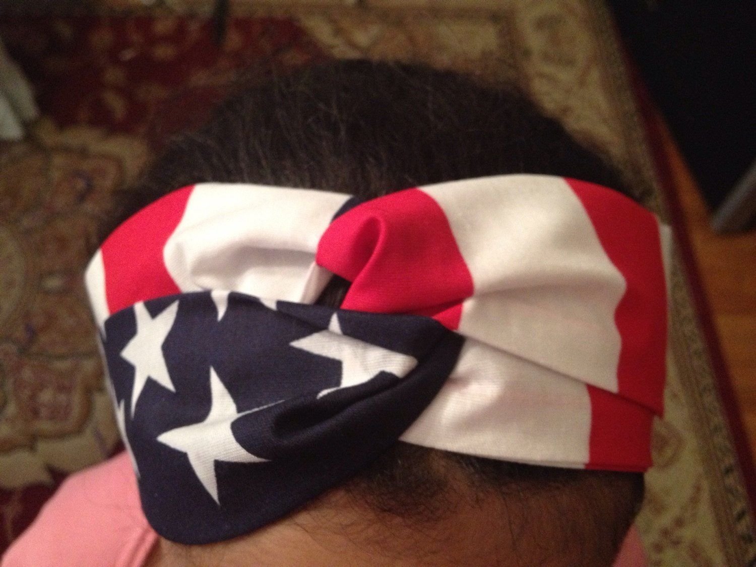 Handmade american flag head band