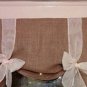Natural Burlap Tie Up Valance