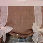 Natural Burlap Tie Up Valance
