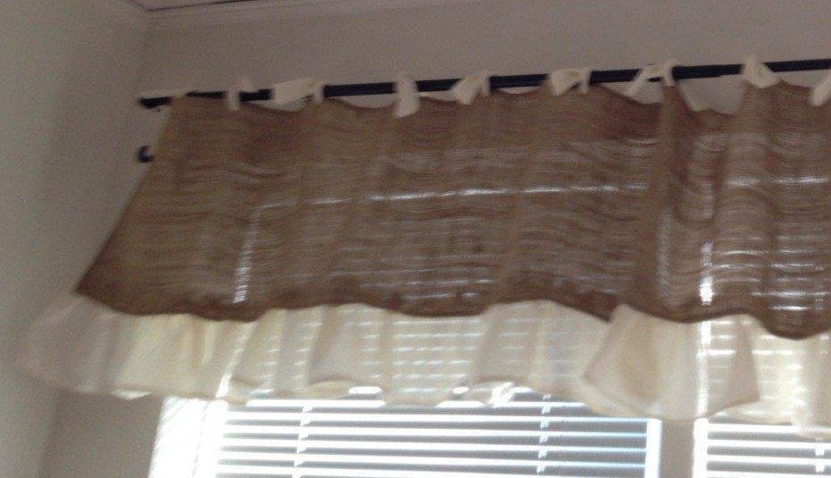 Burlap Valance with Ruffles