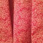 Burlap valance with a dark red Ruffel