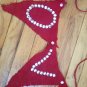 Valentine's Day Red burlap banner