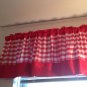 Red Gingham Valance with solid red boarder