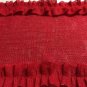 Burlap Table Runner Rustic Table Setting with ruffles( blue ,teal, green,white a